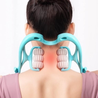 Rouleau De Massage Manuel Des Boutons Du Cou Avec Point De Massage À 6 Balles