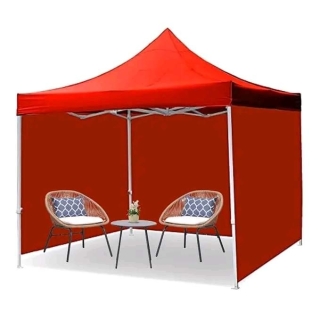 Tente Parasol 3 m x 3 m Rouge Habillage Intégral