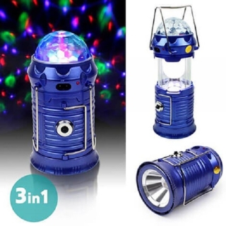 Torche Camping Light 3 en 1 rechargeable - Lampe Led Multicolore avec Jeu de Lumière