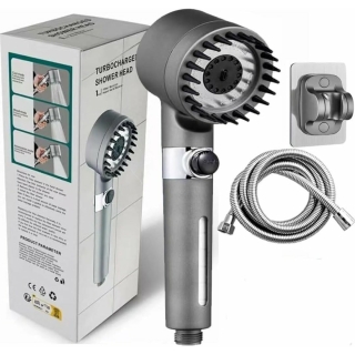 Pommeau De Douche Massant Avec Filtre Anti Calcaire, Flexible Et Support