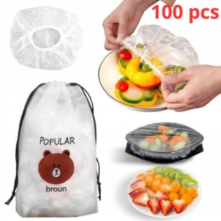 Popular broun lot de 100 Sacs Élastiques pour la Conservation Alimentaire, Réutilisables