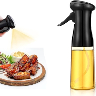 Vaporisateur Huile et Vinaigre 210 ML Spray en Verre NOIR