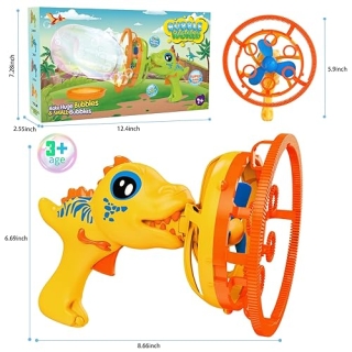 Pistolet à Bulles Avec Réservoir De Savon Pour Enfant 3 ans+