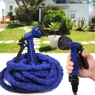 Tuyau Magique Extensible & Douchette 30 Mètres (bleu)