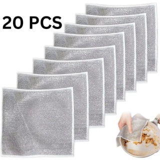 Chiffon de Nettoyage en Fil d’Argent – Pack de 20 Pièces