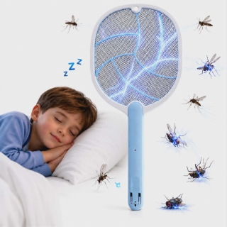 Raquette Électrique Anti-Moustiques Rechargeable