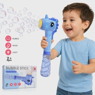 Pistolet à Bulles Automatique Pour Enfants musucale -Bleu