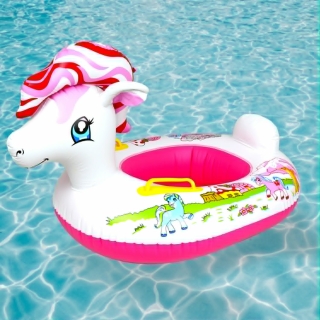 Adorable bouée flottante pour bébé en forme de cheval.