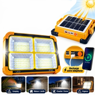 Lampe solaire à LED 200W - Portable