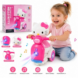Moto Hello Kitty Musicale et Lumineuse pour Enfants