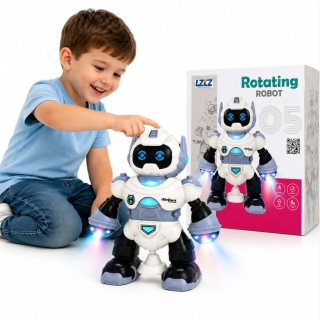 Robot Rotatif Musical Lumineux pour Enfants
