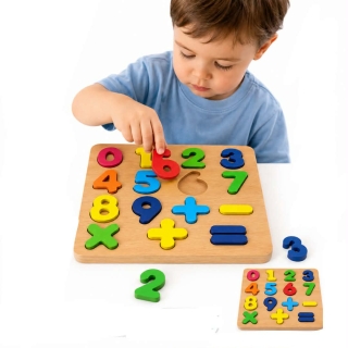 Jeux de chiffres en bois