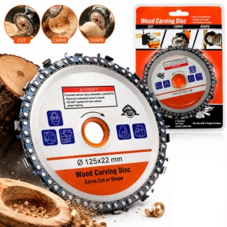 Disque de sculpture sur bois Ø125 mm,