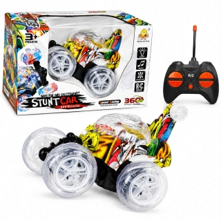 Stunt Car 360° – Voiture RC Acrobatiques Avec LED et Musique, Rechargeable, Pour Enfants 3 ans plus
