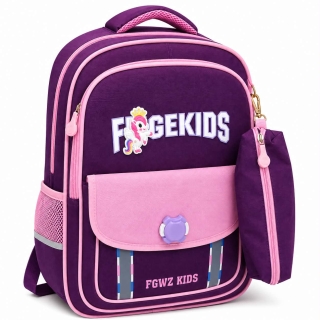 Sac à dos scolaire fille avec trousse assortie – FOGEKIDS 3éme et 6éme