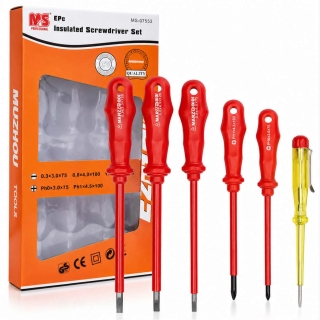 Set de 6 tournevis isolés avec testeur de tension