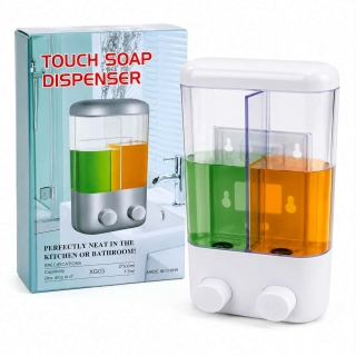 Distributeur de savon liquide double - 2*500 ml