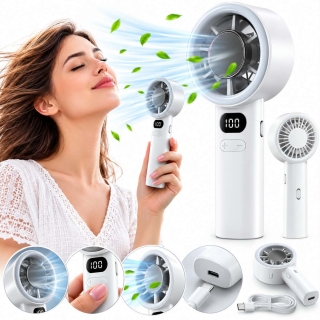Ventilateur portatif à vitesses réglables blanc