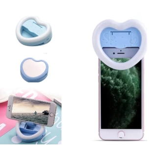 Mini Ring Light avec Fonctions Support et Miroir pour Selfie et Tik Tok
