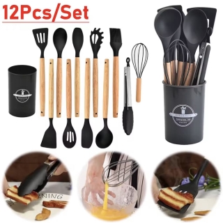Ensemble D'Ustensiles De Cuisine En Silicone 12 Pièces