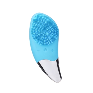 Sonic Mini Brosse Électrique Silicone de Nettoyage pour Visage Bleu