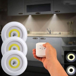 Lampes LED spots avec Télécommande 3 Pièces