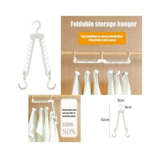Cintre Organisateur Gain de Place 9-en-1 - Pliable et Rotatif pour Dressing Optimisé