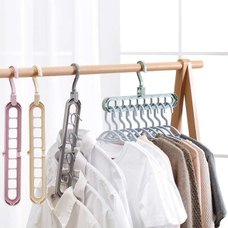 Cintre Magique 9 Trous – Organisateur de Garde-robe Gain de Place 360°