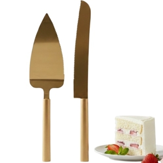 Pack de Service à Gâteau Luxe – Pelle et Couteau à Dessert