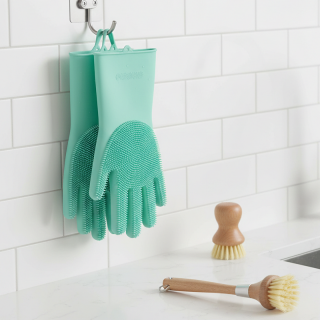 Gants Magiques en Silicone Multi-usages avec Brosse Intégrée – Nettoyage Haute Performance