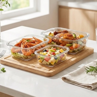Pack de 3 Boîtes de Conservation en Verre de Haute Qualité