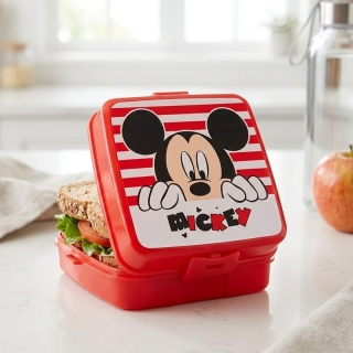 Lunchbox Enfant Mickey Mouse + Couverts Intégrés Sans BPA