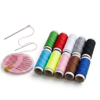 Kit de Couture Complet Voyage et Maison - 10 Fils + Aiguilles