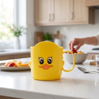 Tasse Enfant "Canard" Ludique - Apprentissage & Autonomie - Jaune