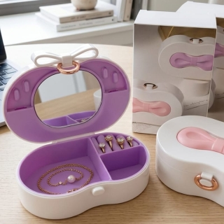 Boîte à Bijoux Nomade & Miroir LED Intégré - Premium Edition