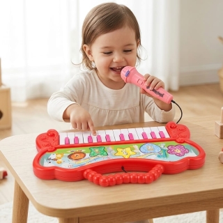 Piano Électronique Enfant avec Microphone – 15 Touches