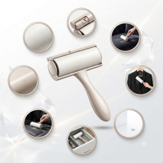 Rouleau Anti-Peluches Réutilisable Poils & Poussière