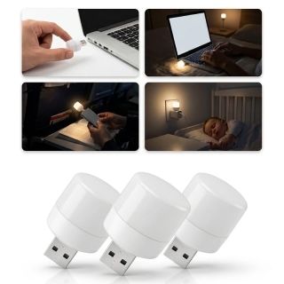 Pack 3 Mini Lampes USB — Veilleuses LED Portables