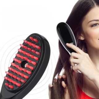 Brosse de massage électrique rechargeable en spray -LED anti perte de cheveux peigne d'atomisation