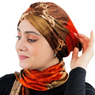 Turban pour femme 2 pièces multicolores