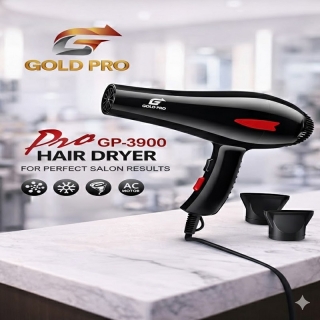 Sèche Cheveux Super Turbo GOLD PRO 3900 Noir Avec 2 Têtes