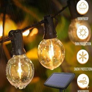 Guirlande Solaire Extérieure Étanche 3m – 10 Ampoules LED