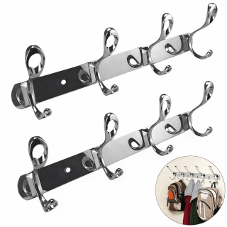 Ensemble de 2 pièces Porte manteau mural 35cm en INOX