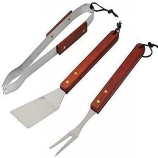 3 Pince Spatule fourchette de barbecue en acier inoxydable