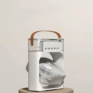 Ventilateur Multifonction 3En1 Ventilateur, diffuseur, climeur Avec Réservoir d’Eau -7 colors LED blanc