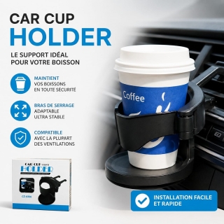 Porte-gobelet de voiture -support universel avec largeur réglable, support de bouteille de voiture compatible avec la plupart des véhicules