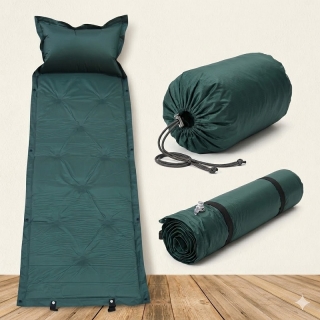 Matelas De Couchage Gonflable Avec Oreiller Gonflable, Adapté Au Camping Et à La Randonnée