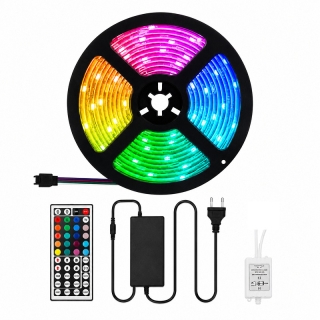Ruban LED Strip RGB 5050 Étanche avec Télécommande – 5m 20 couleurs -4 modes