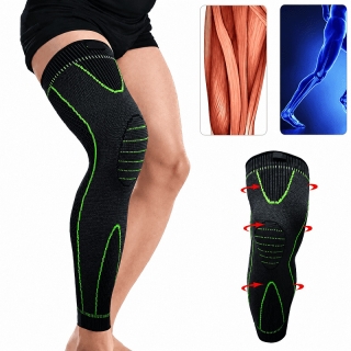 Genouillère de protection longue, manchon de jambe, coussinets de genou, support pour mollet et genou