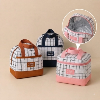 Sac de boîte à lunch thermique réutilisable et Sans contact alimentaire pour travail, école et pique-nique